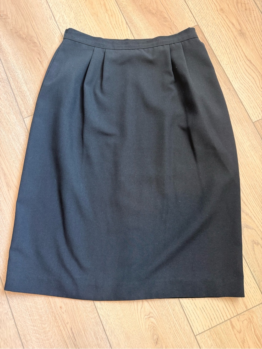 Southern Lady Black A-Line Skirt with Gentle Pleats